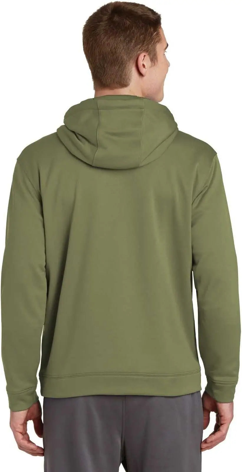 Sport-tek F244 Sport-wick Fleece Hooded Pullover - Olive Drab Green