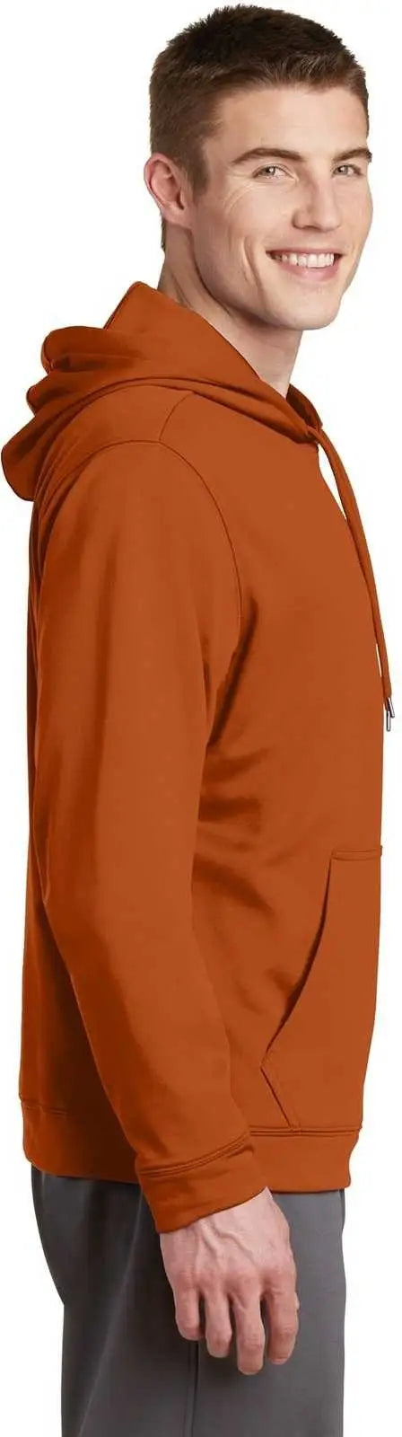 Sport-tek F244 Sport-wick Fleece Hooded Pullover - Texas Orange