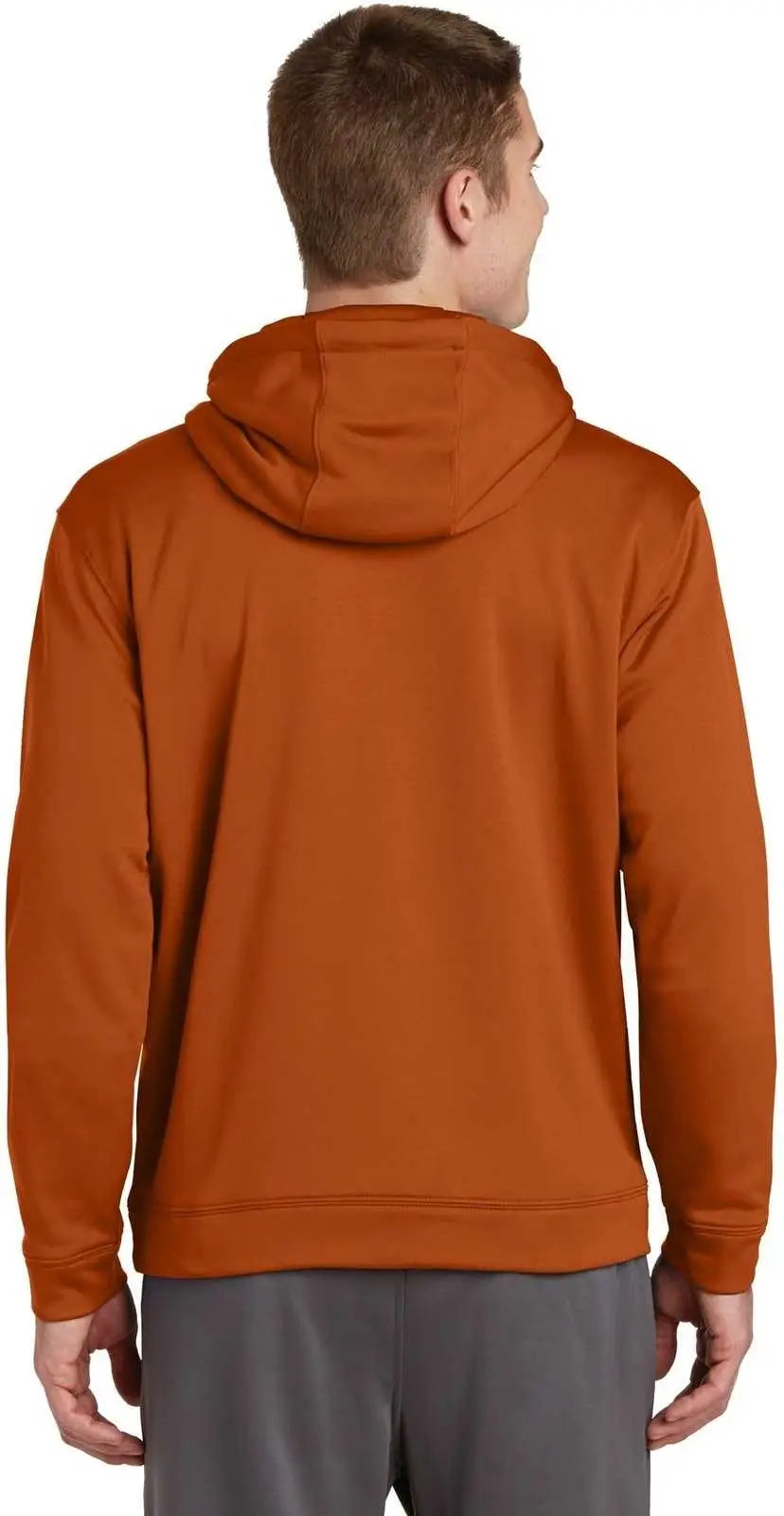 Sport-tek F244 Sport-wick Fleece Hooded Pullover - Texas Orange