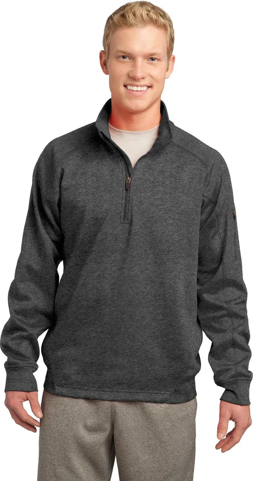 Sport-tek F247 Tech Fleece 1/4-zip Pullover - Graphite Heather