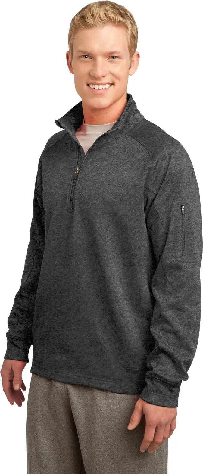 Sport-tek F247 Tech Fleece 1/4-zip Pullover - Graphite Heather