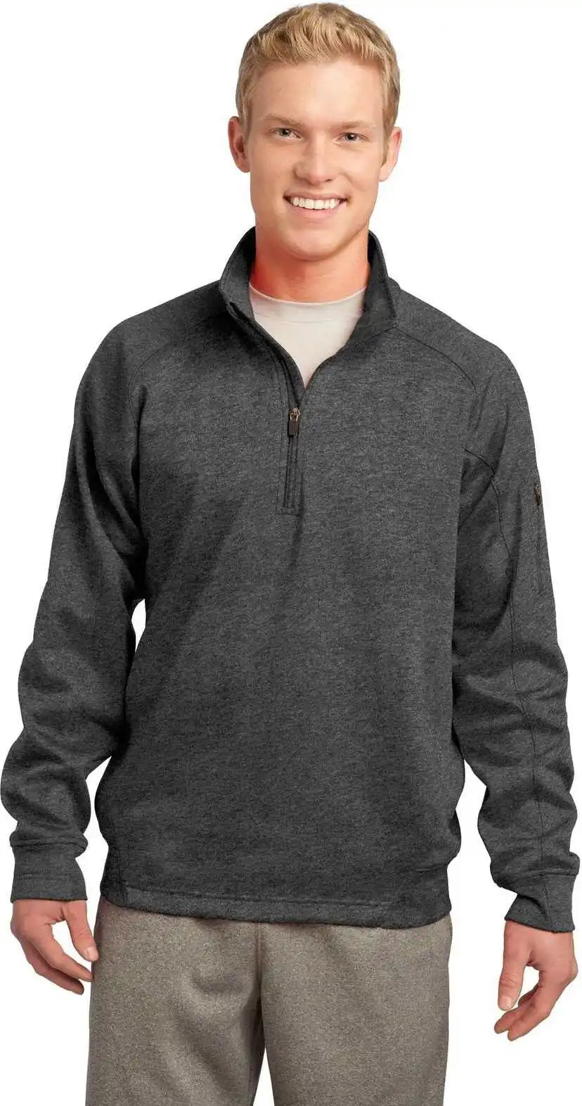 Sport-tek F247 Tech Fleece 1/4-zip Pullover - Graphite Heather