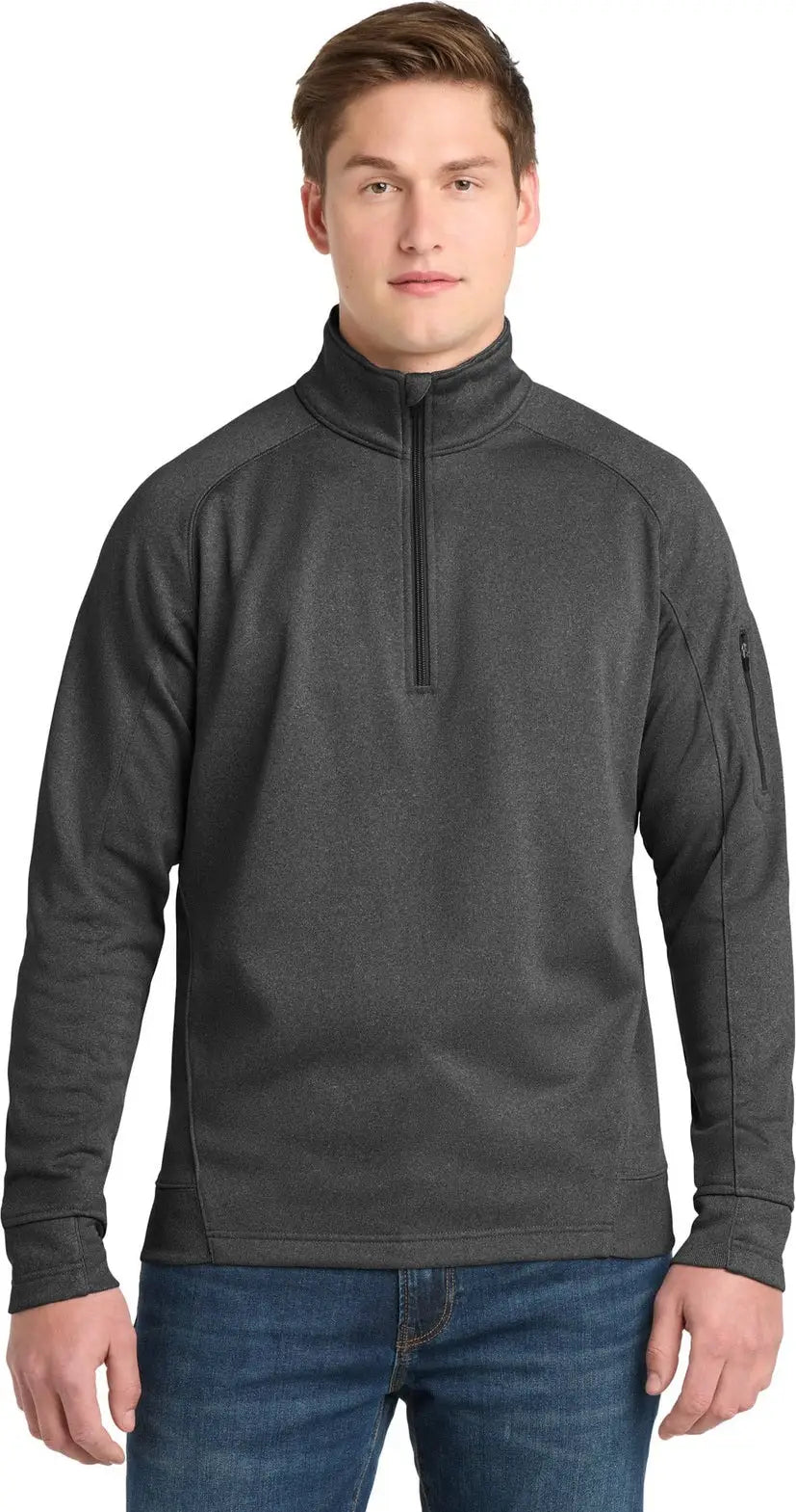 Sport-tek F247 Tech Fleece 1/4-zip Pullover - Graphite Heather