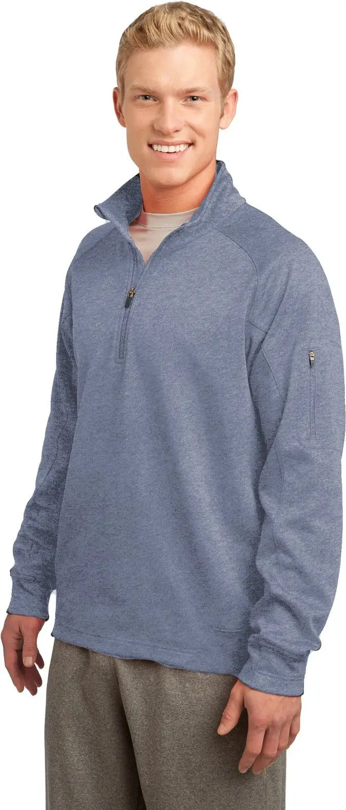Sport-tek F247 Tech Fleece 1/4-zip Pullover - Gray Heather