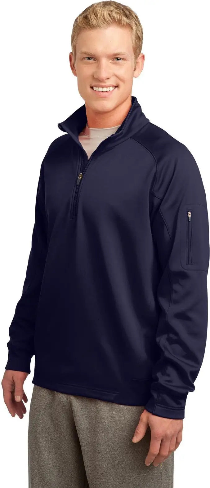 Sport-tek F247 Tech Fleece 1/4-zip Pullover - True Navy