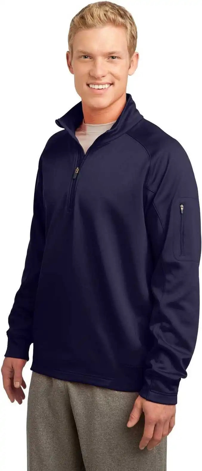 Sport-tek F247 Tech Fleece 1/4-zip Pullover - True Navy