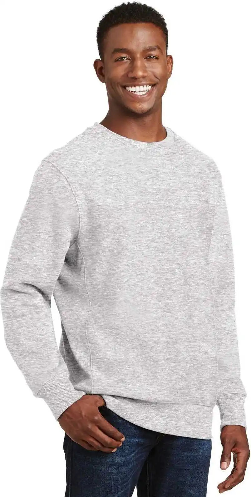 Sport Tek F280 Super Heavyweight Crewneck Sweatshirt Athletic Heather