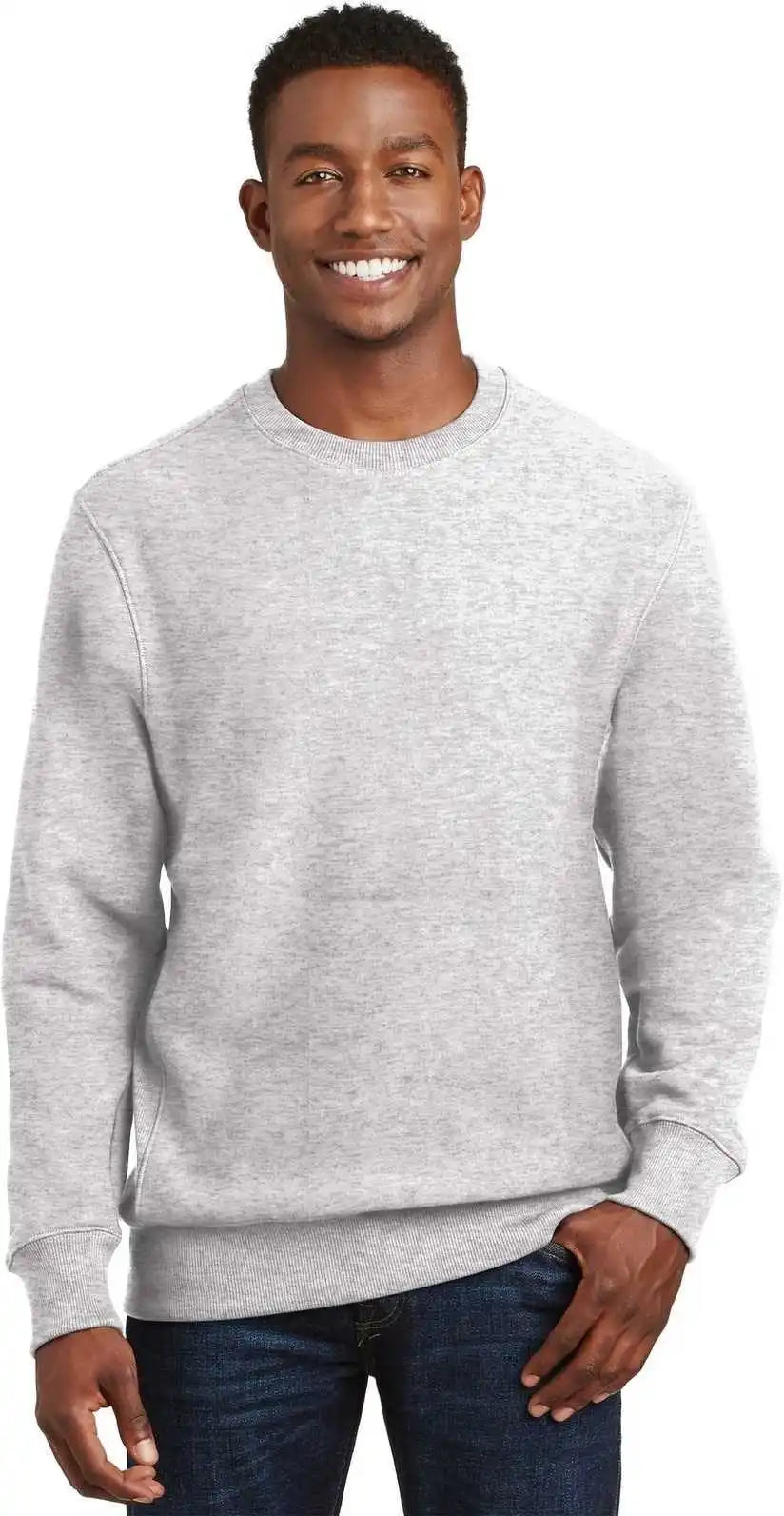 Sport Tek F280 Super Heavyweight Crewneck Sweatshirt Athletic Heather