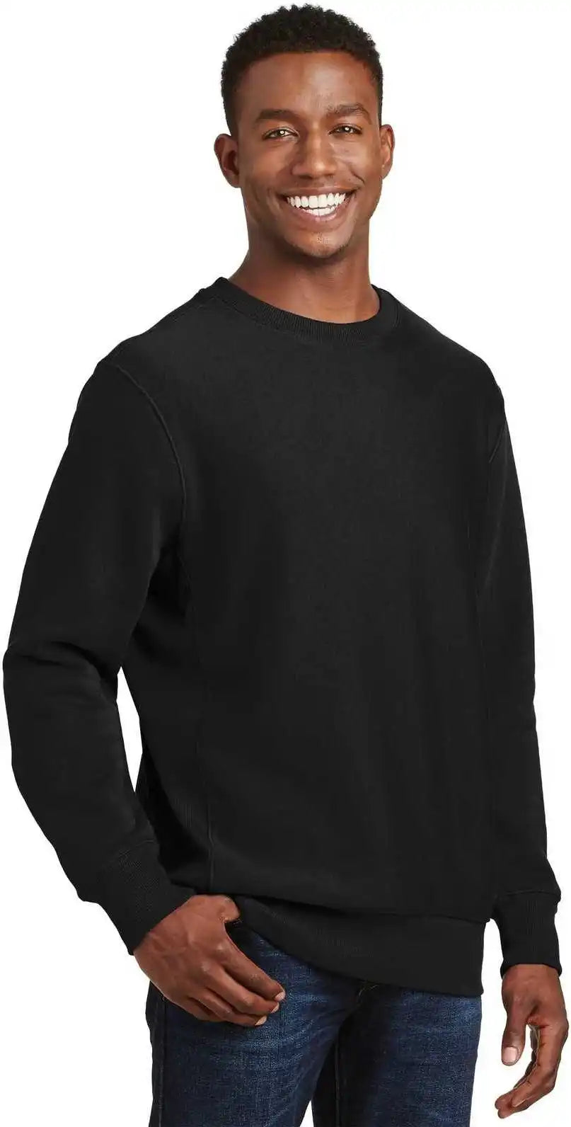 Sport Tek F280 Super Heavyweight Crewneck Sweatshirt Black