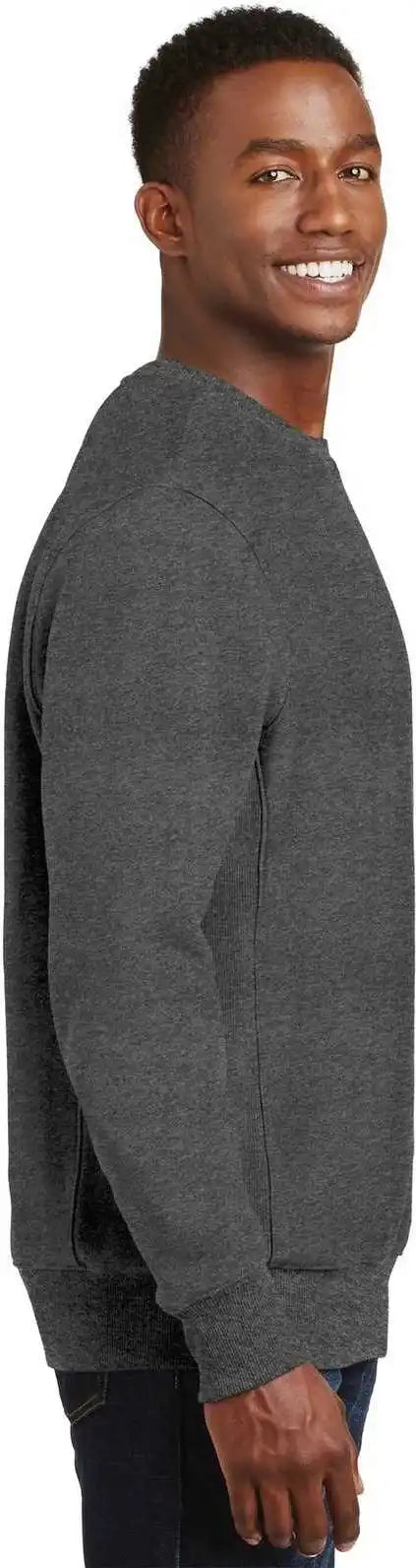 Sport Tek F280 Super Heavyweight Crewneck Sweatshirt Graphite Heather