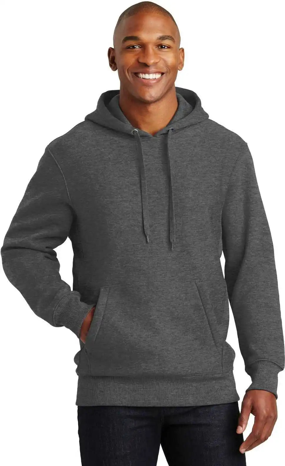 Sport Tek F281 Super Heavyweight Pullover Hooded Sweatshirt Graphite Heather