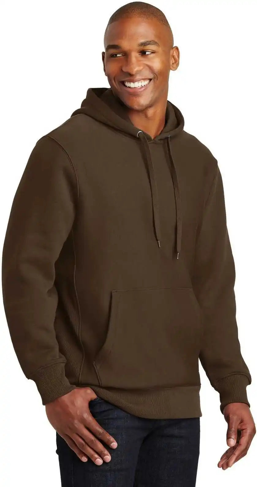 Sport Tek F281 Super Heavyweight Pullover Hooded Sweatshirt Brown