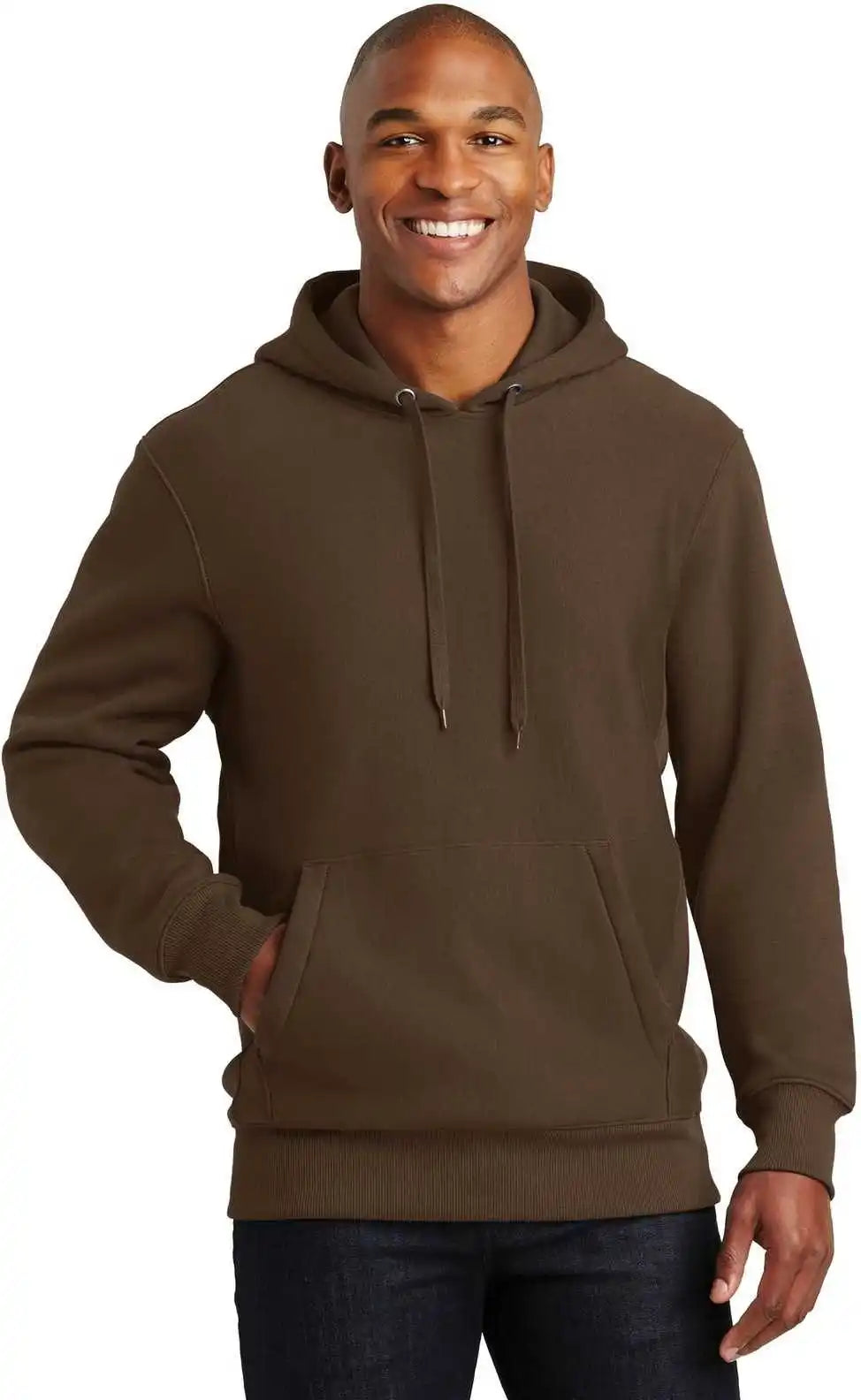 Sport Tek F281 Super Heavyweight Pullover Hooded Sweatshirt Brown