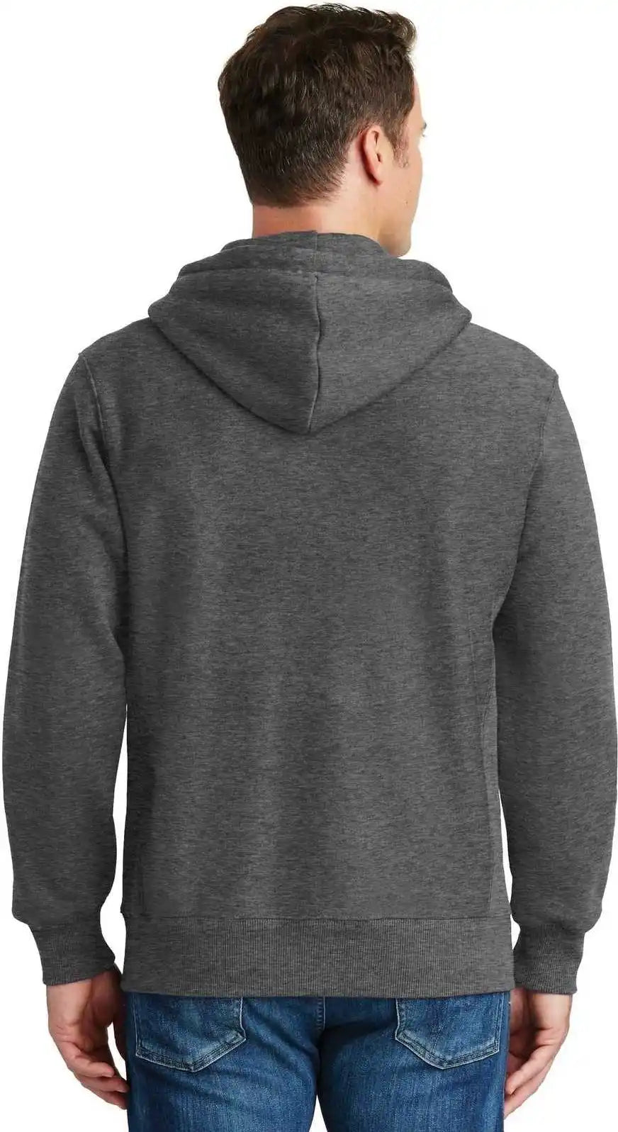 Sport-tek F282 Super Heavyweight Full-zip Hooded Sweatshirt - Graphite Heather