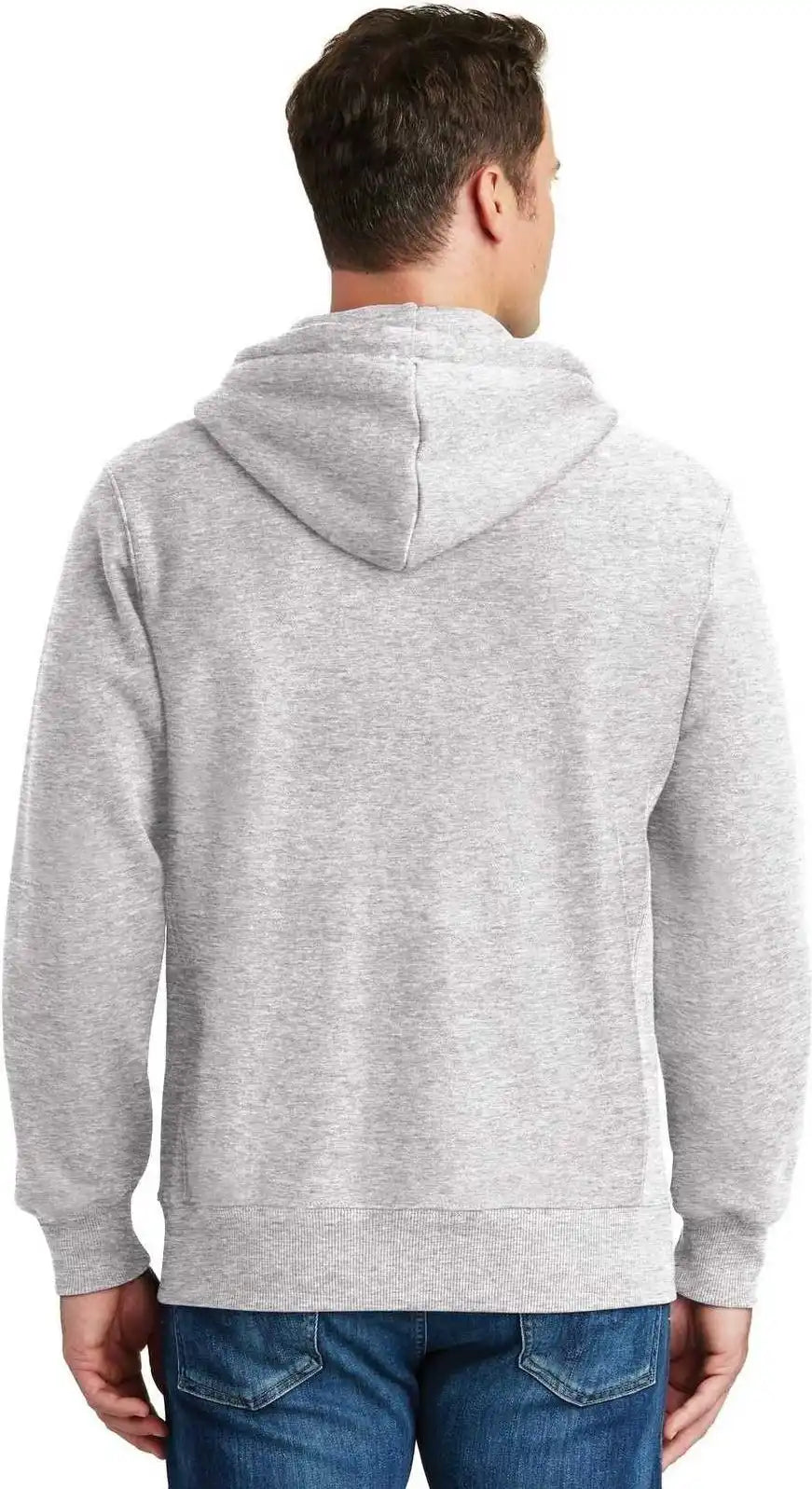 Sport Tek F282 Super Heavyweight Full Zip Hooded Sweatshirt Athletic Heather