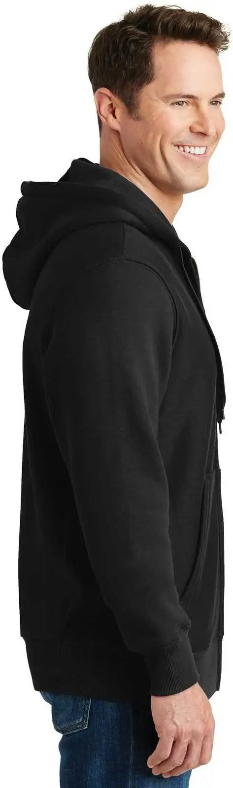 Sport-tek F282 Super Heavyweight Full-zip Hooded Sweatshirt - Black