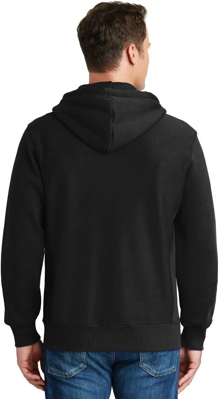 Sport-tek F282 Super Heavyweight Full-zip Hooded Sweatshirt - Black