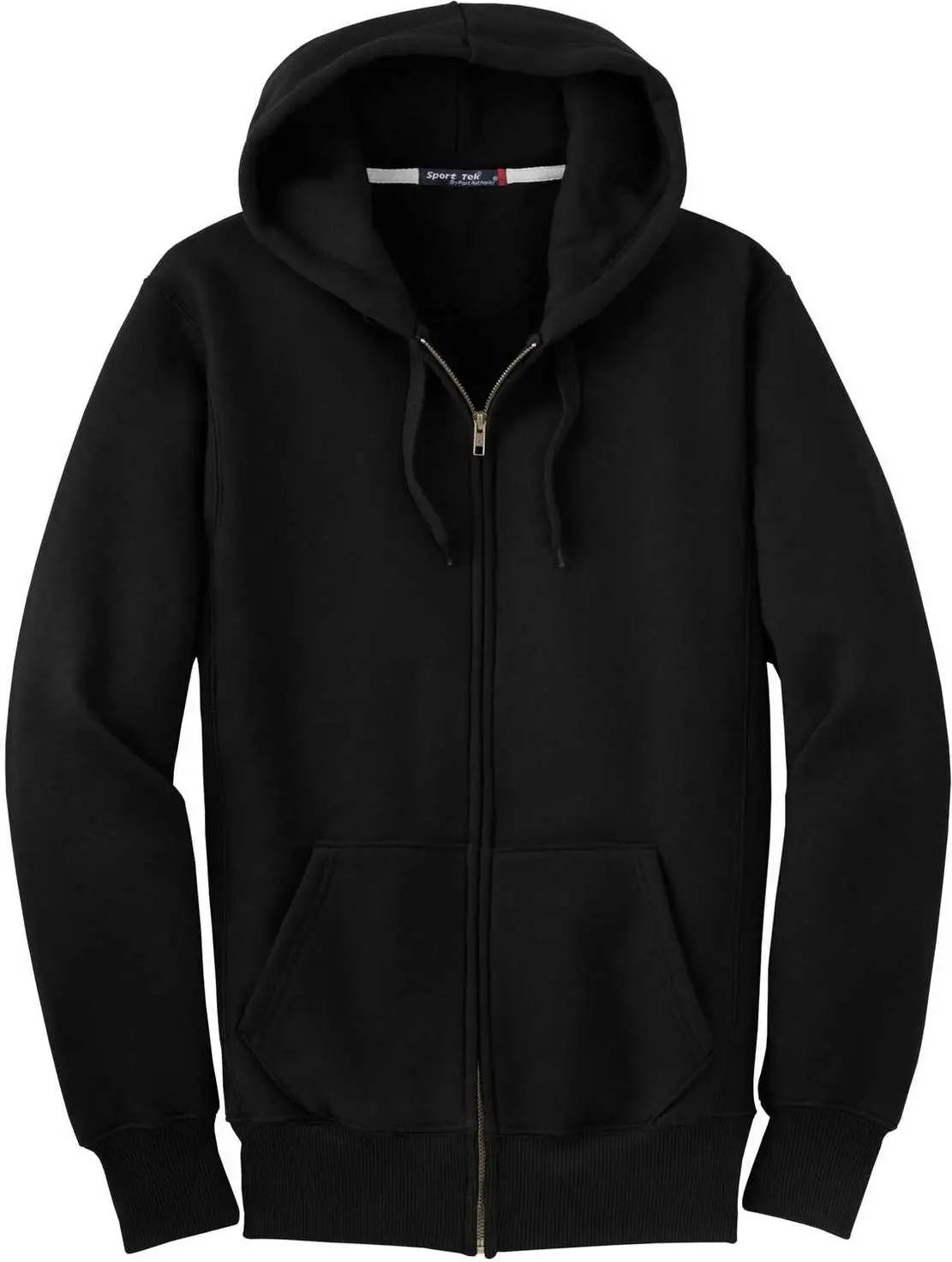 Sport-tek F282 Super Heavyweight Full-zip Hooded Sweatshirt - Black
