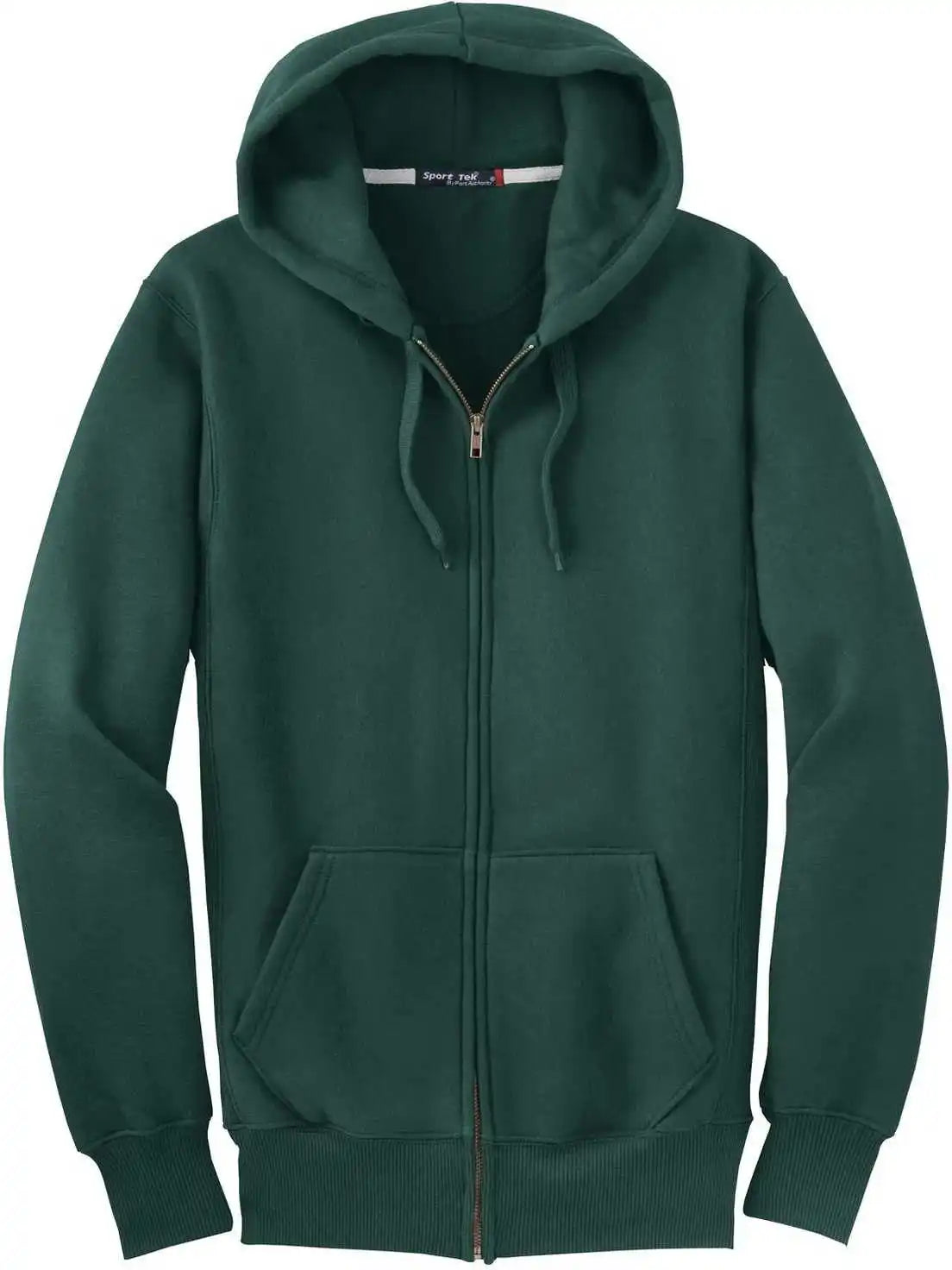 Sport Tek F282 Super Heavyweight Full Zip Hooded Sweatshirt Dark Green
