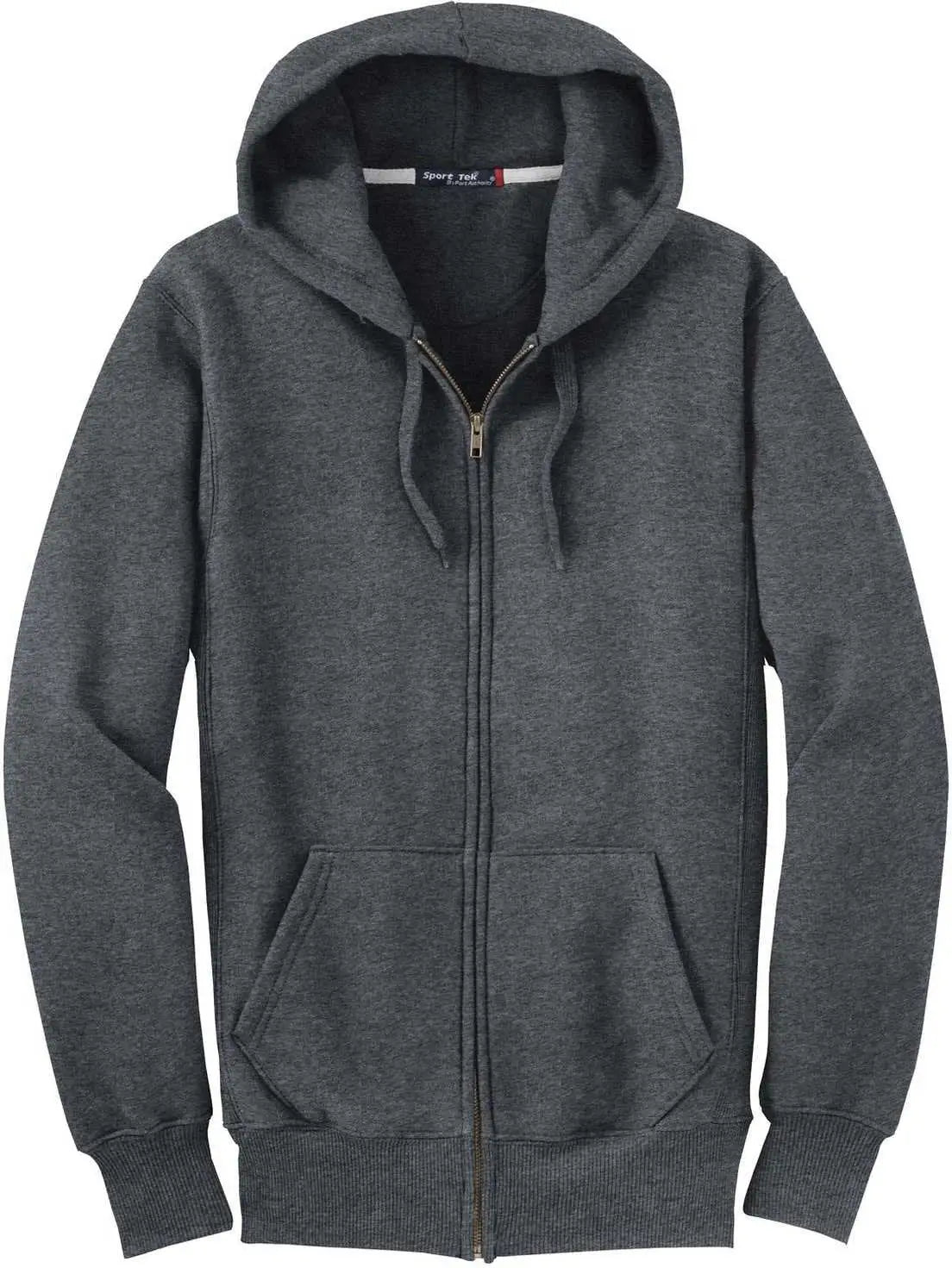 Sport-tek F282 Super Heavyweight Full-zip Hooded Sweatshirt - Graphite Heather