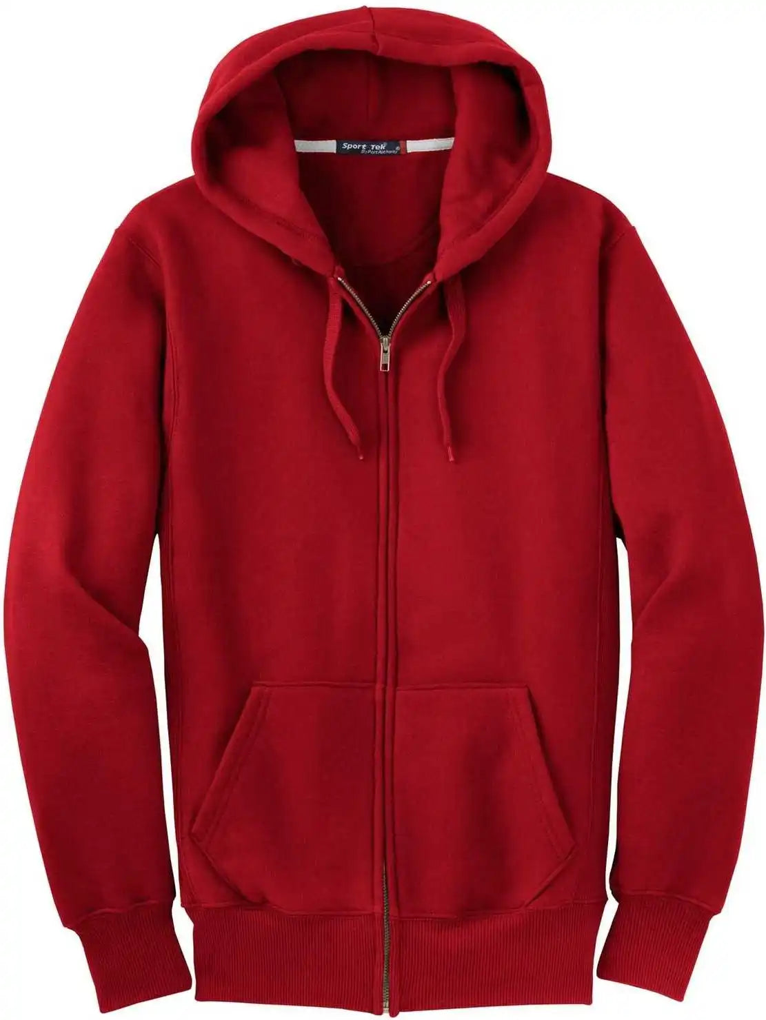 Sport-tek F282 Super Heavyweight Full-zip Hooded Sweatshirt - Red
