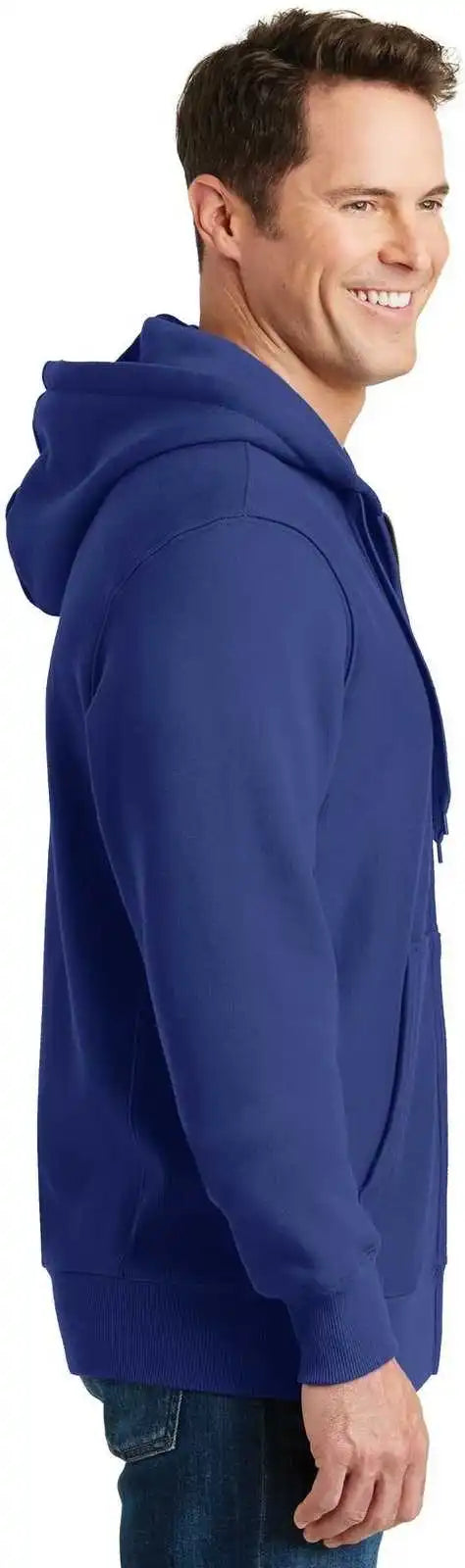Sport Tek F282 Super Heavyweight Full Zip Hooded Sweatshirt Royal