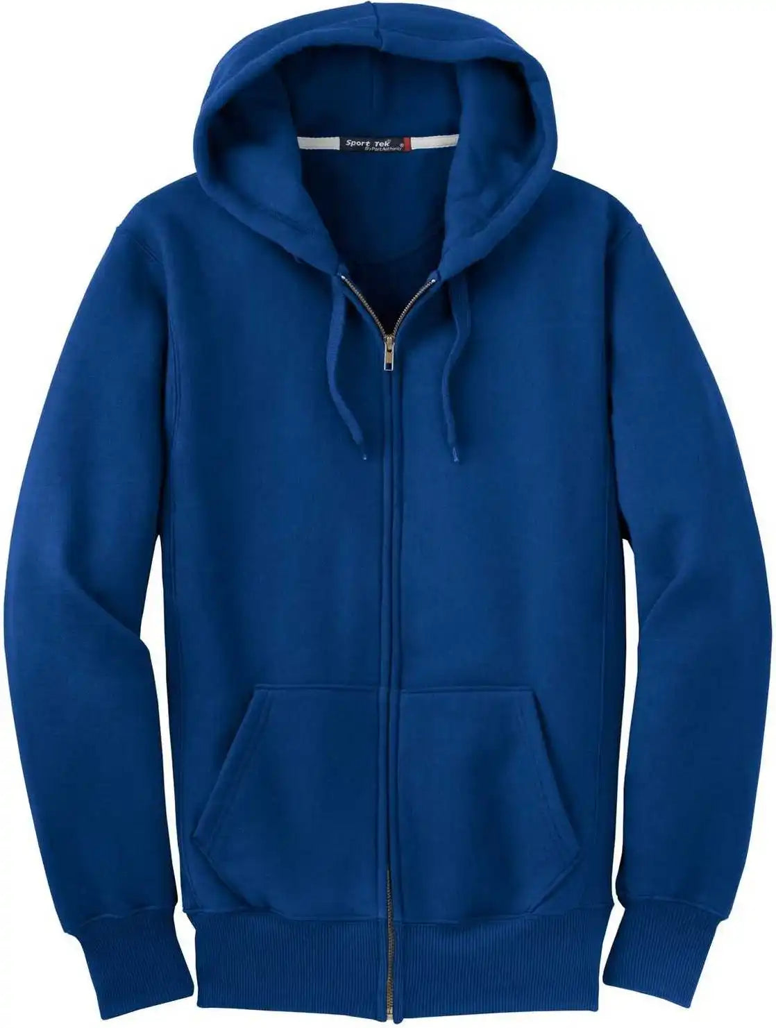 Sport Tek F282 Super Heavyweight Full Zip Hooded Sweatshirt Royal
