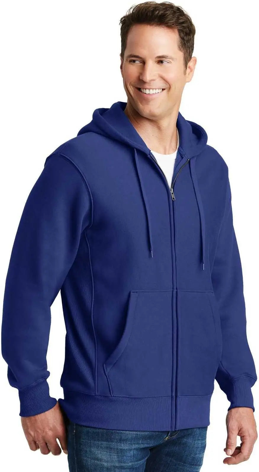 Sport-tek F282 Super Heavyweight Full-zip Hooded Sweatshirt - Royal