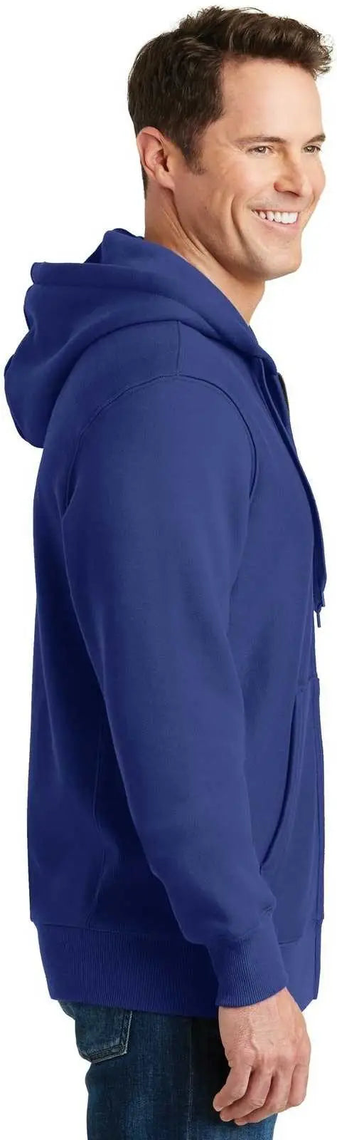 Sport-tek F282 Super Heavyweight Full-zip Hooded Sweatshirt - Royal