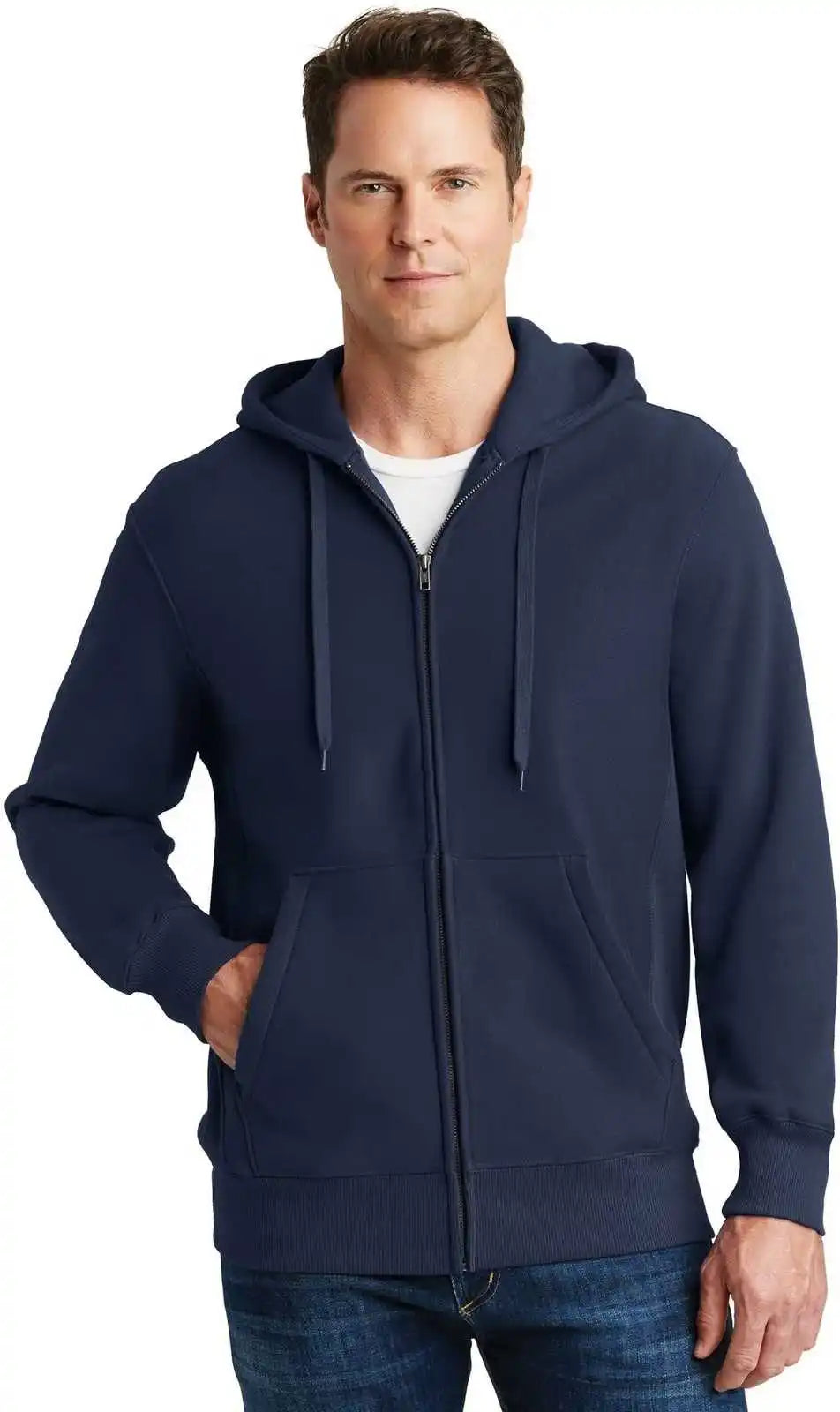 Sport Tek F282 Super Heavyweight Full Zip Hooded Sweatshirt True Navy