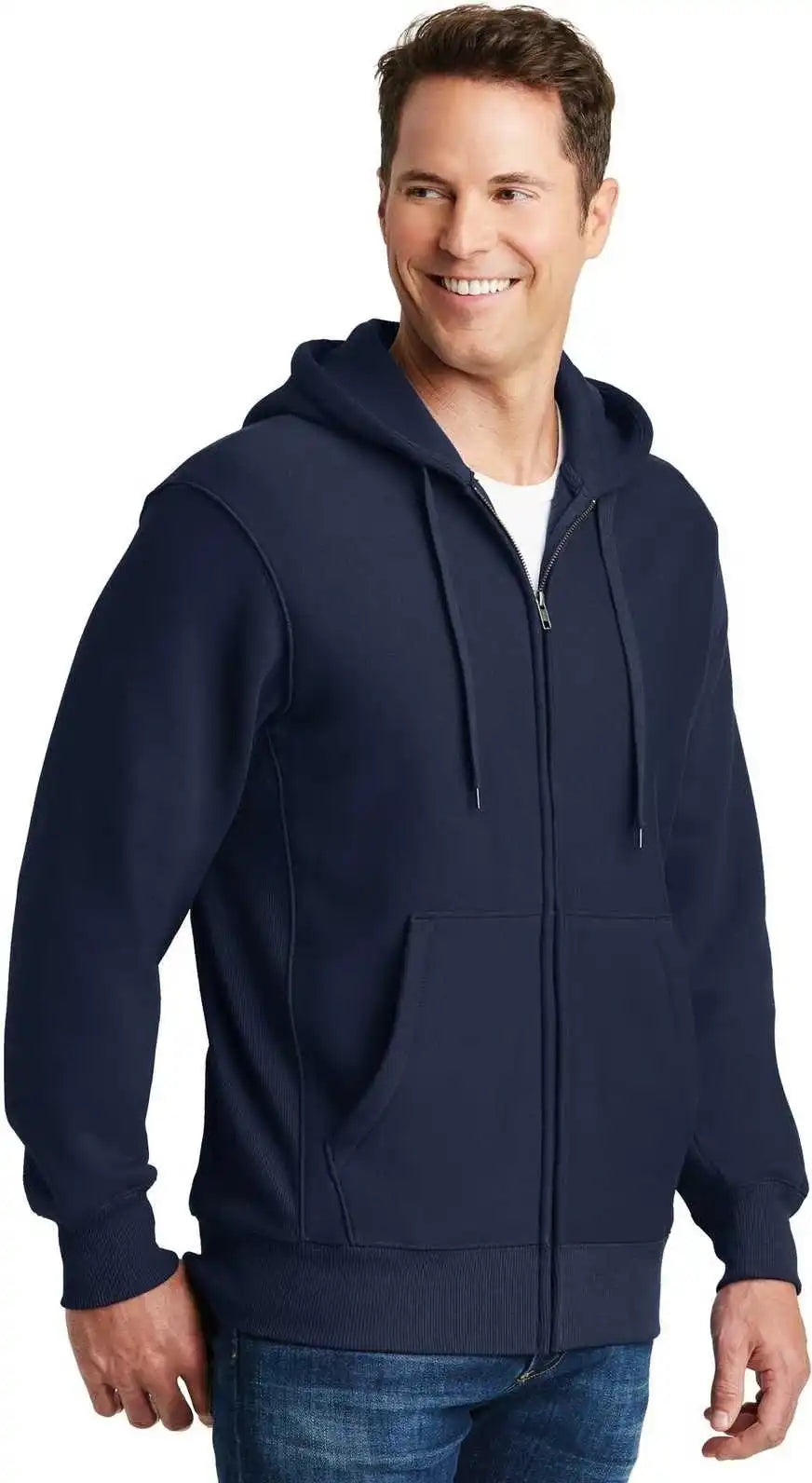 Sport Tek F282 Super Heavyweight Full Zip Hooded Sweatshirt True Navy