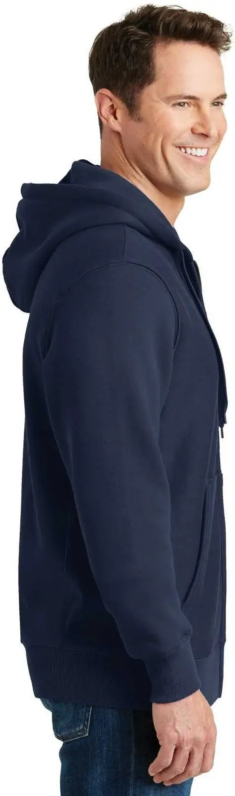 Sport-tek F282 Super Heavyweight Full-zip Hooded Sweatshirt - True Navy