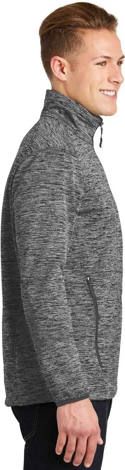 Sport-tek Jst30 Posicharge Electric Heather Soft Shell Jacket - Black