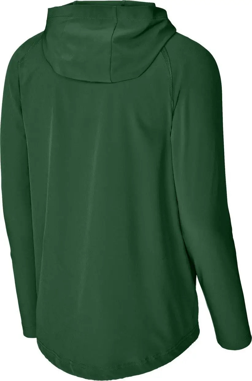 Sport-tek Jst488 Repeat 1/2-zip Long Sleeve Hooded Jacket - Forest Green