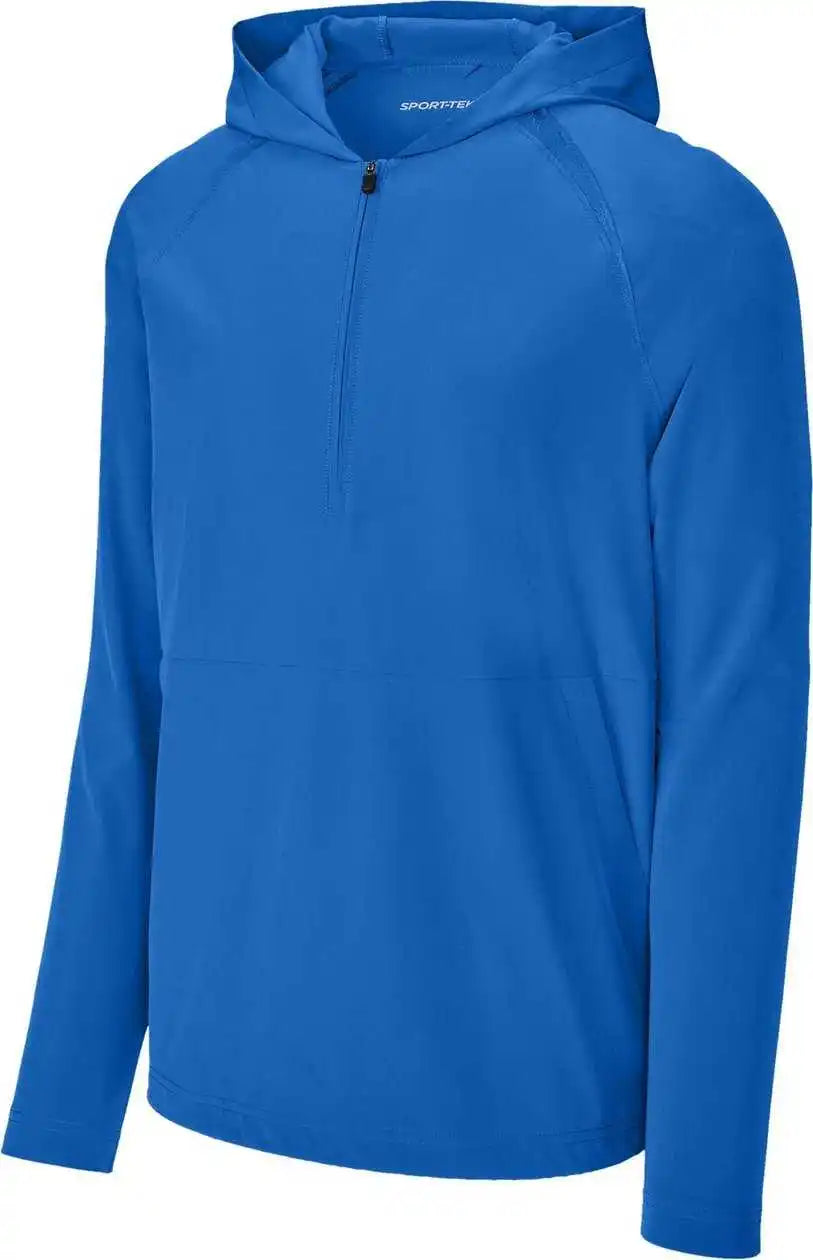 Sport Tek Jst488 Repeat 1/2 Zip Long Sleeve Hooded Jacket True Royal