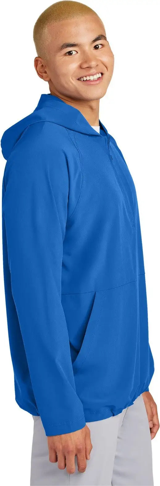 Sport-tek Jst488 Repeat 1/2-zip Long Sleeve Hooded Jacket - True Royal