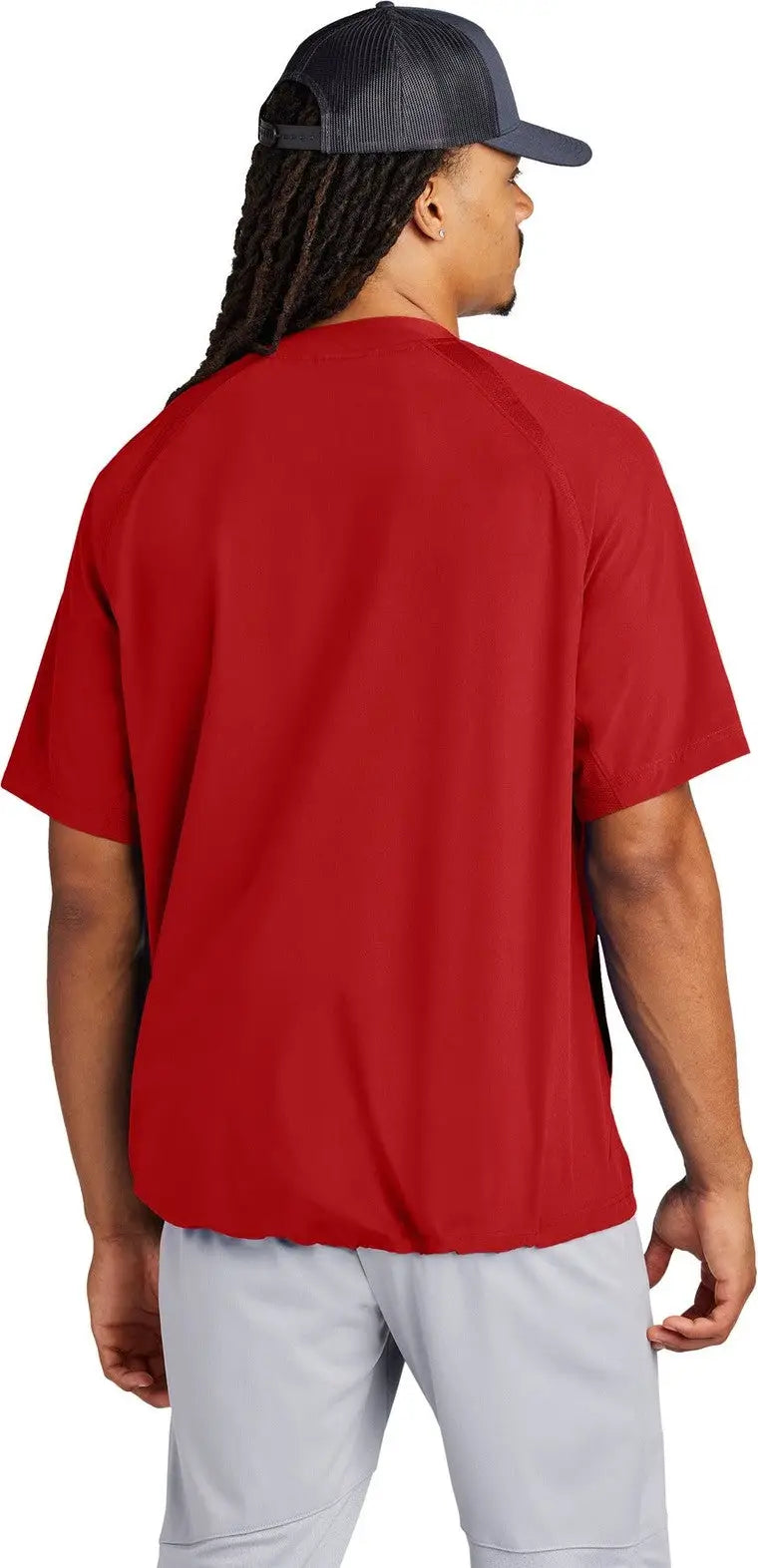 Sport-tek Jst489 Repeat 1/2-zip Short Sleeve Jacket - Deep Red