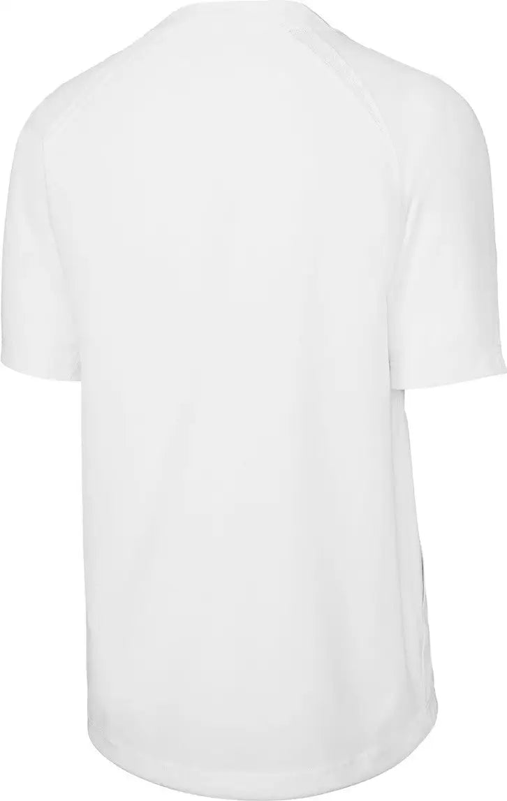 Sport-tek Jst489 Repeat 1/2-zip Short Sleeve Jacket - White