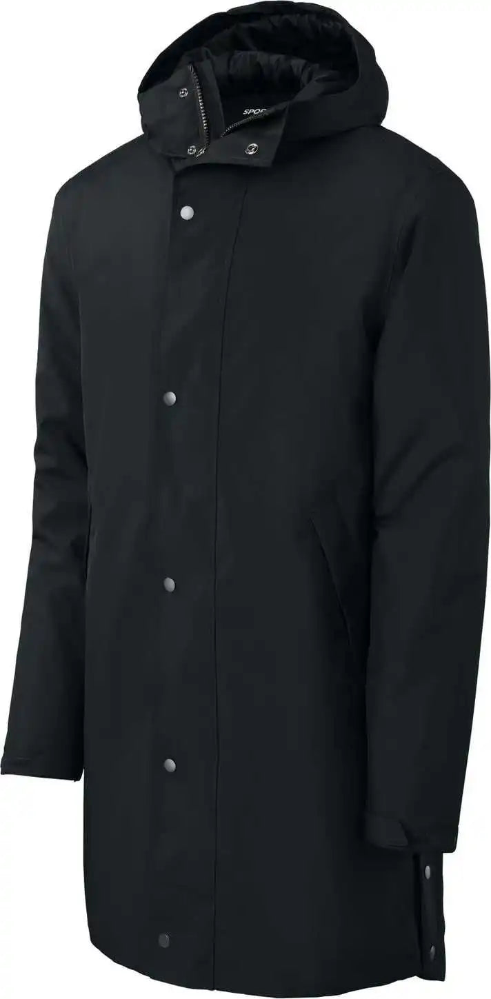 Sport-tek Jst55 Waterproof Insulated Sideline Parka - Black