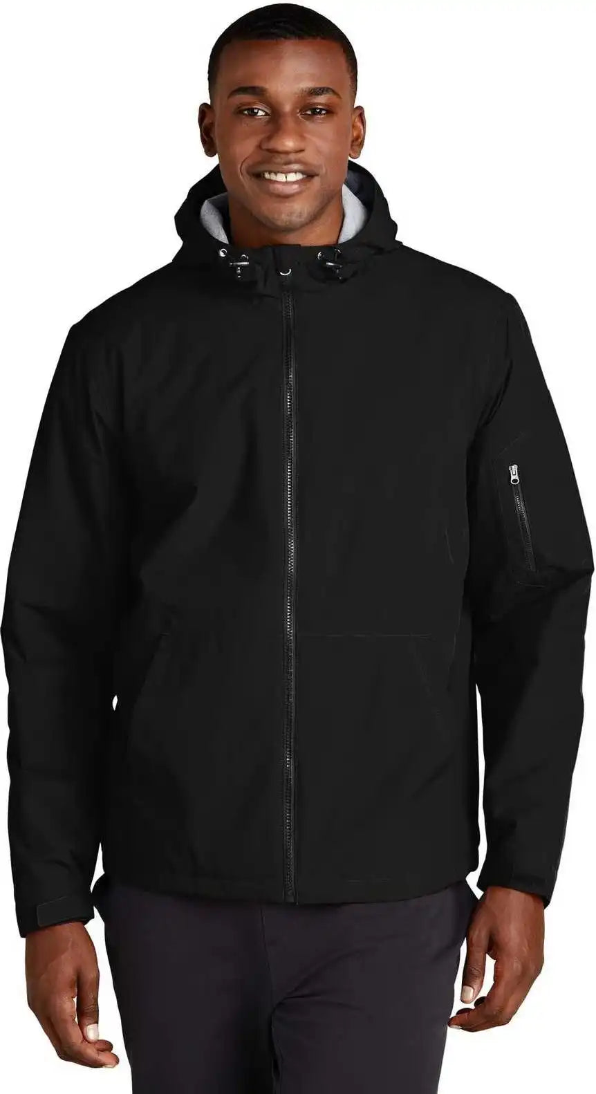 Sport Tek Jst56 Waterproof Insulated Jacket Black
