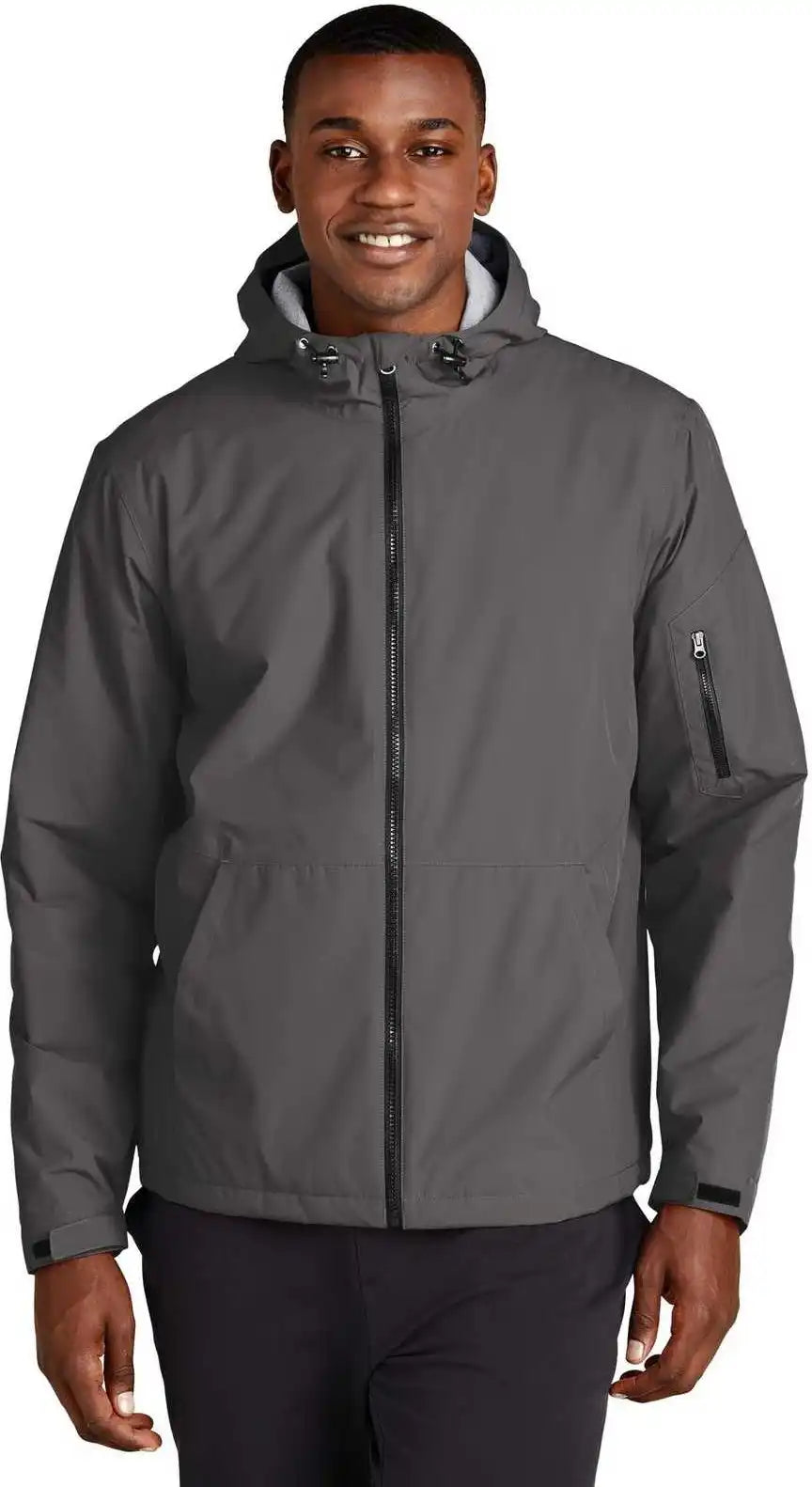 Sport Tek Jst56 Waterproof Insulated Jacket Graphite