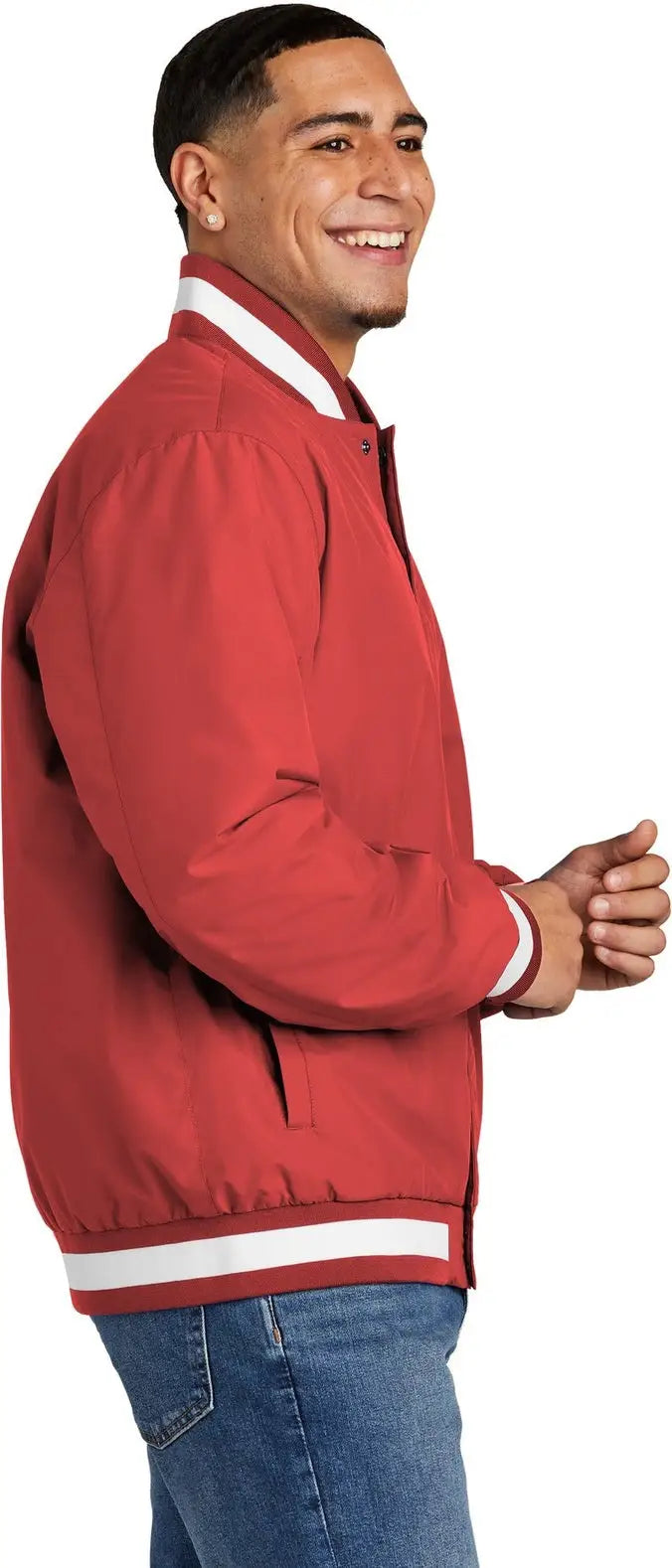 Sport-tek Jst58 Insulated Varsity Jacket - Deep Red