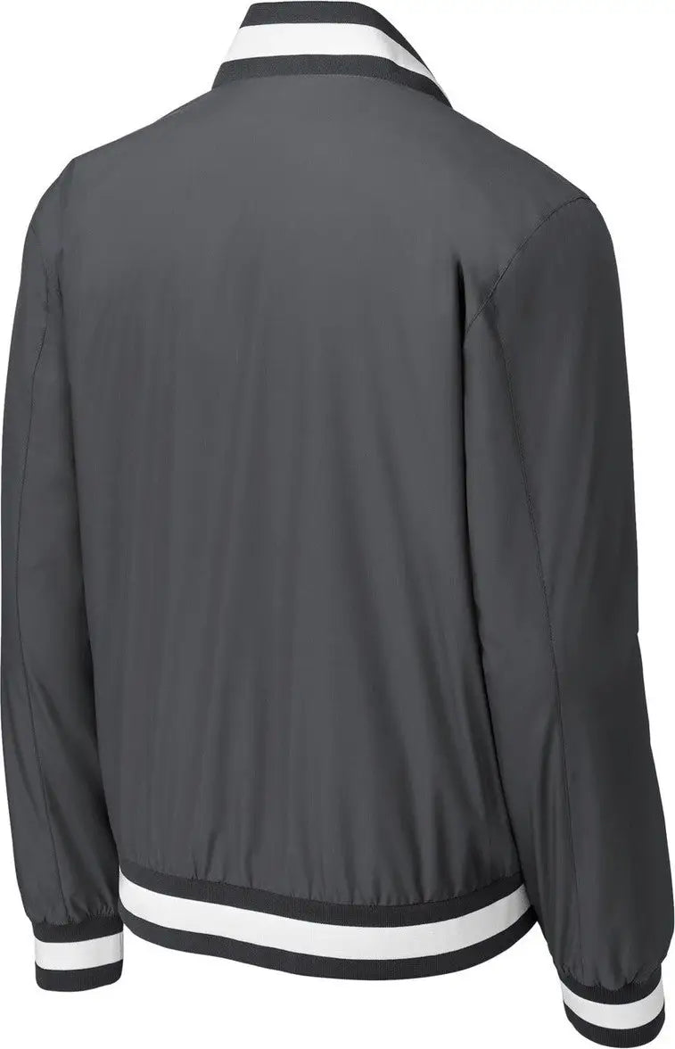 Sport-tek Jst58 Insulated Varsity Jacket - Graphite