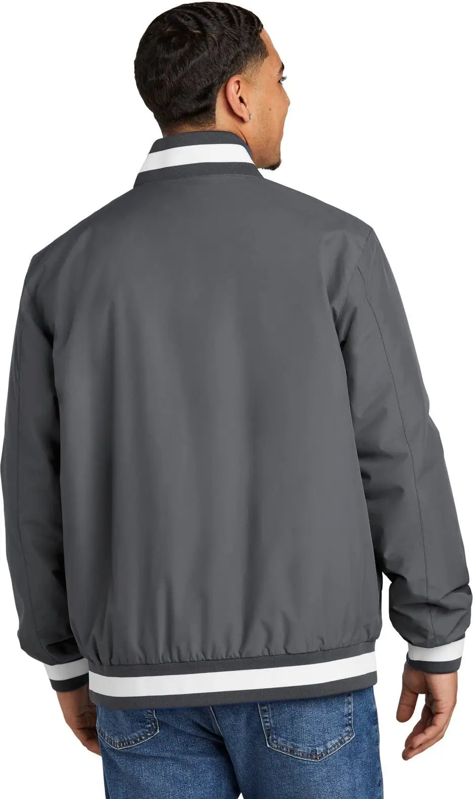 Sport-tek Jst58 Insulated Varsity Jacket - Graphite