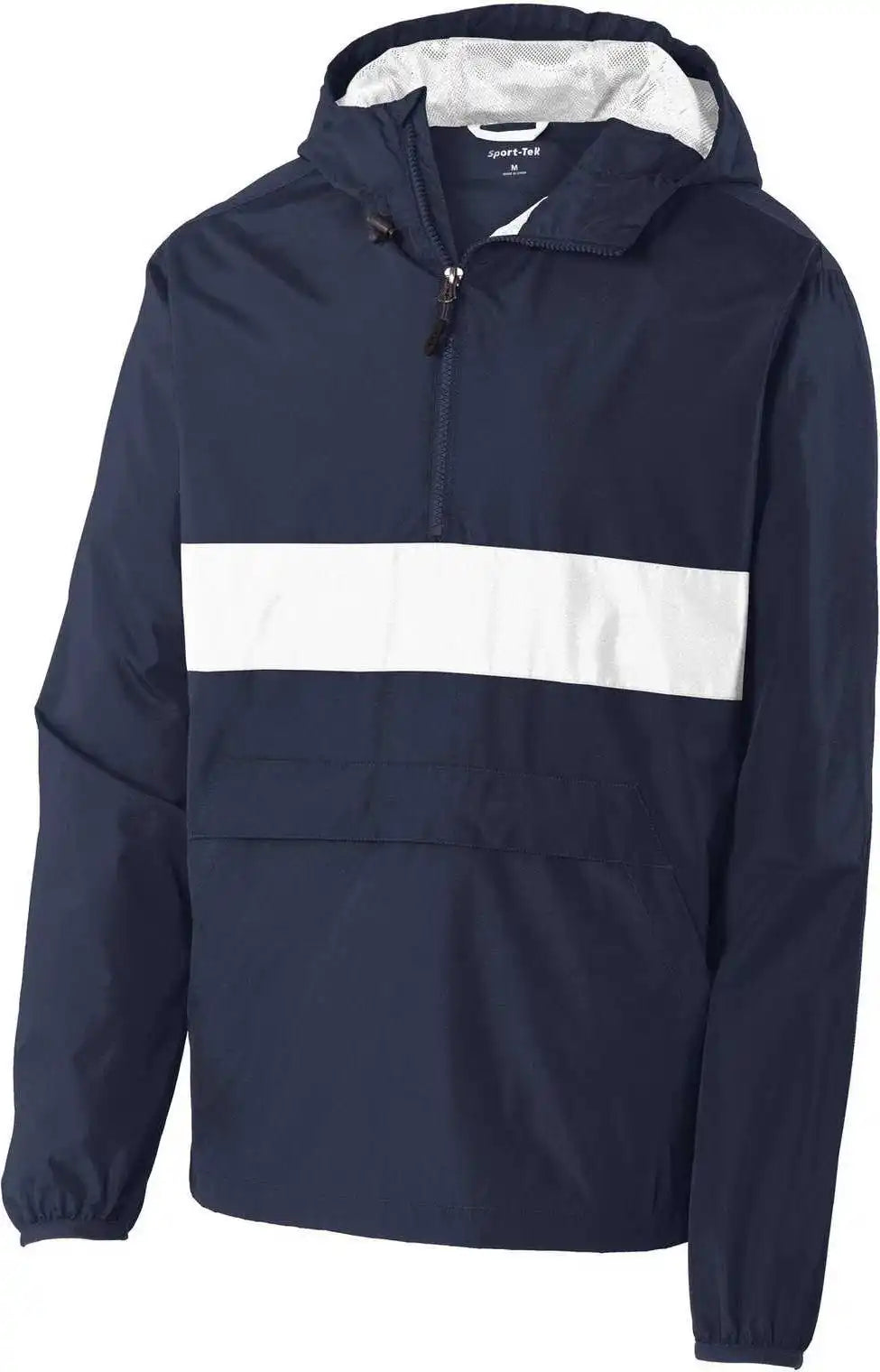Sport-tek Jst65 Zipped Pocket Anorak - True Navy White