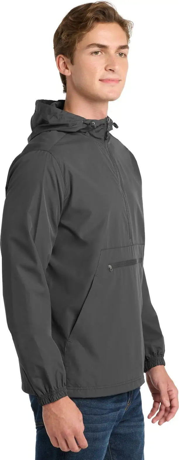 Sport-tek Jst66 Packable Anorak - Graphite