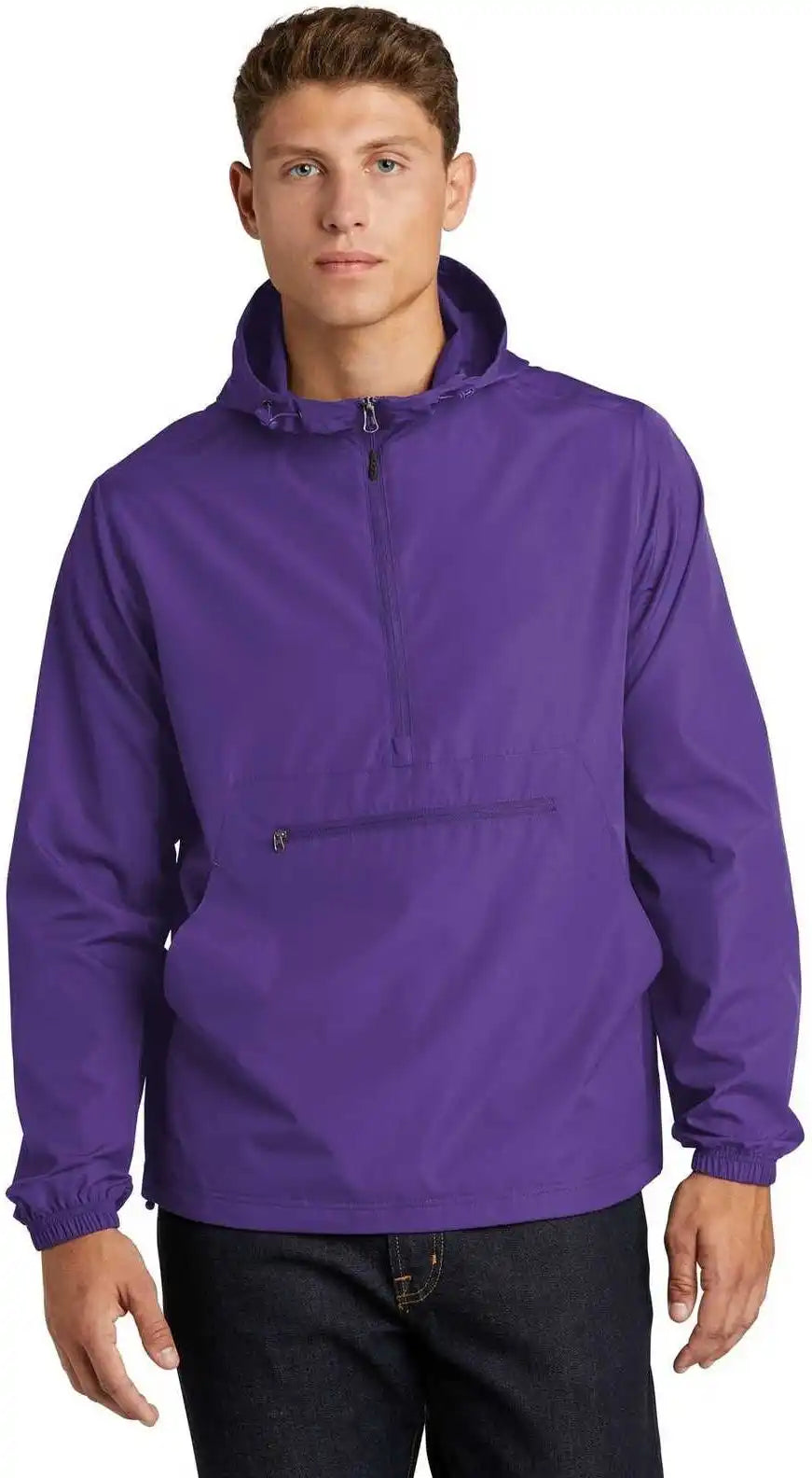 Sport-tek Jst66 Packable Anorak - Purple