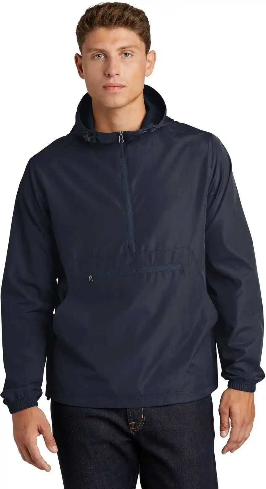 Sport Tek Jst66 Packable Anorak True Navy