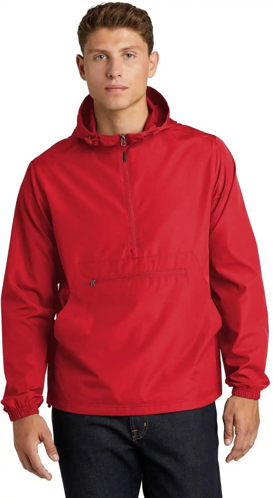 Sport-tek Jst66 Packable Anorak - True Red