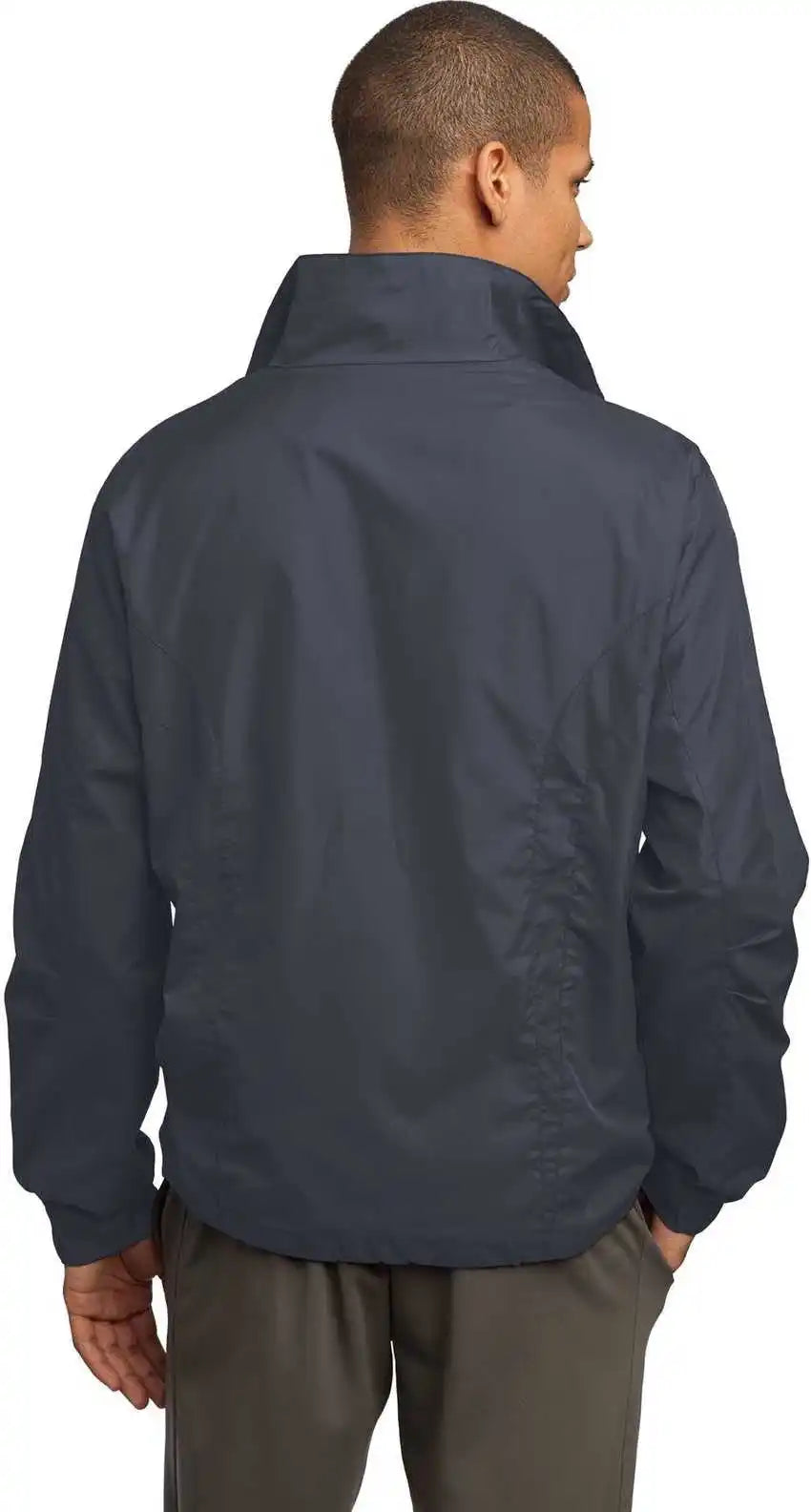 Sport-tek Jst70 Full-zip Wind Jacket - Graphite